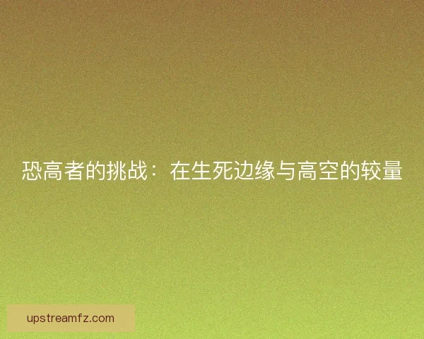 恐高者的挑战：在生死边缘与高空的较量